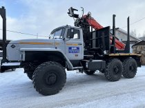 Лесовоз УРАЛ-5557 с новым манипулятором Палфингер 2026 — готов к работе