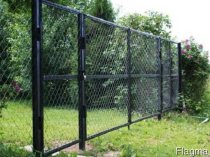 Забор из сетки-рабица диаметр проволки 1.8мм под ключ