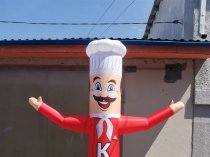 Надувная фигура зазывала Повар для рекламы