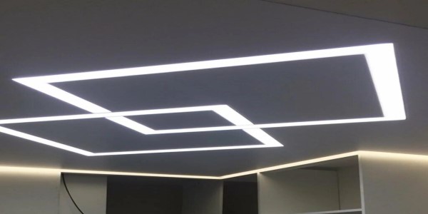 Монтаж парящего натяжного потолка